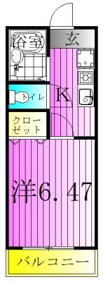 サンフォートソフィア(1K/2階)の間取り写真