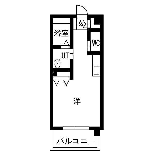 第5宏友ハイツ(ワンルーム/2階)の間取り写真
