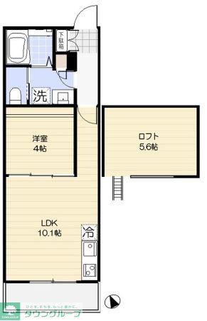 FENICE HAKURAKU(1LDK/2階)の間取り写真