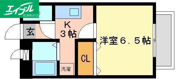 グレコ東山(1K/1階)の間取り写真