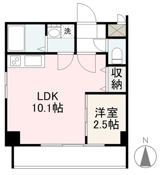 プレシャスタイム本町(1LDK/7階)の間取り写真