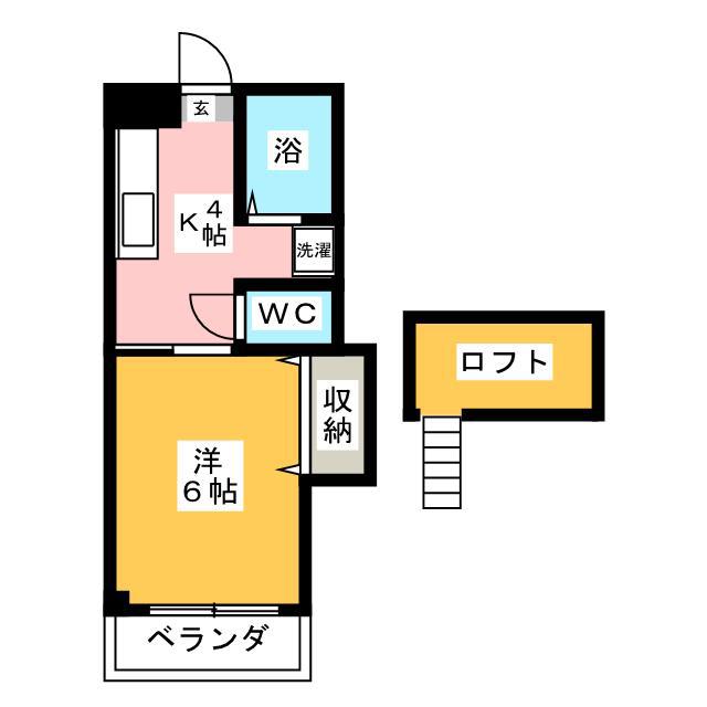コーポ栄寿(1K/3階)の間取り写真