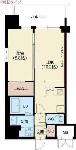 グランカーサ新大阪サウス(1LDK/4階)の間取り写真