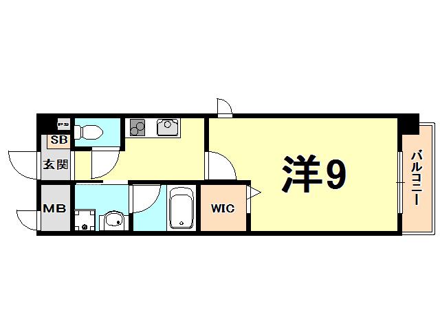 サンステラ(1K/5階)の間取り写真