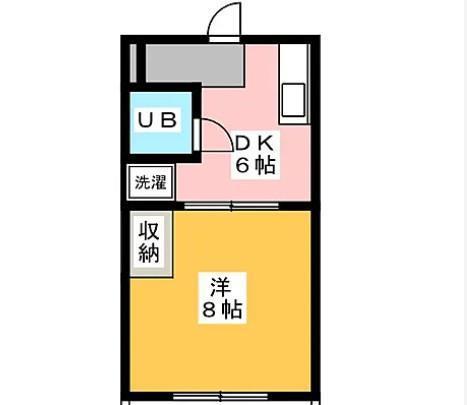 カーサヤマザキ(1DK/1階)の間取り写真