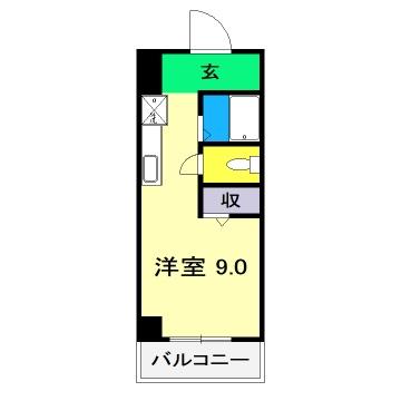 マーガレットパレス(ワンルーム/3階)の間取り写真