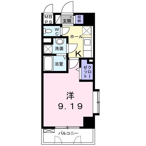 ネオ ステーション(1K/4階)の間取り写真