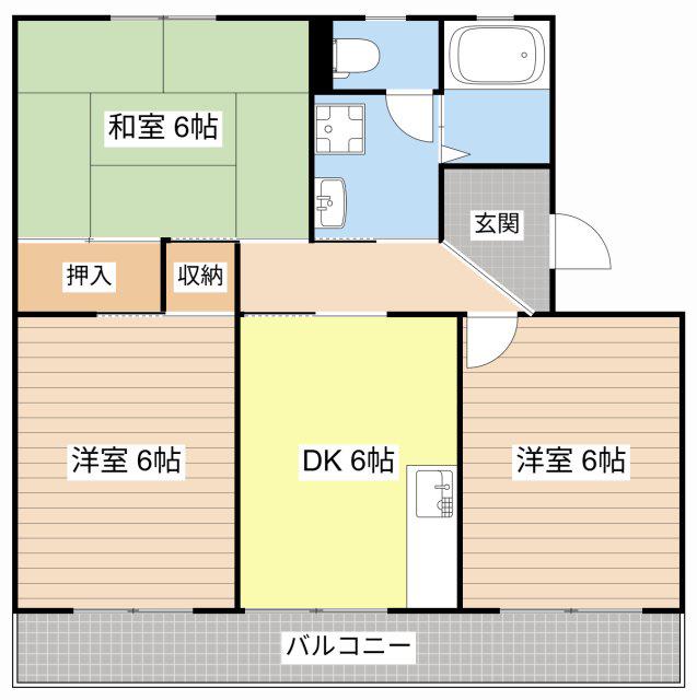 リーフマンション(3K/3階)の間取り写真