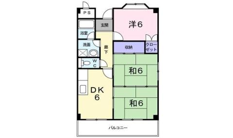 エクセル樋下(3DK/3階)の間取り写真