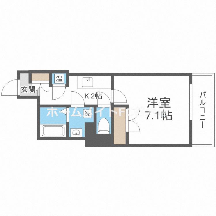 ファーストワン江坂(1K/4階)の間取り写真