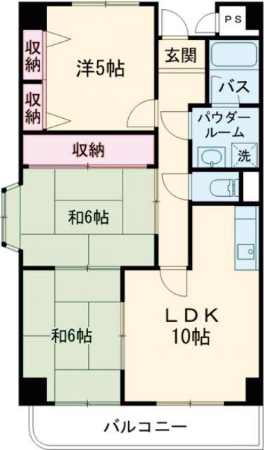 コンフォートステージII(3LDK/3階)の間取り写真