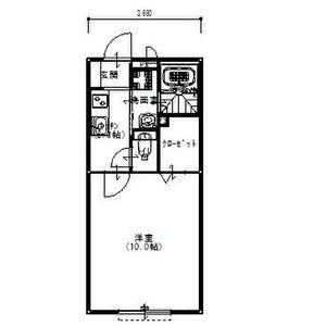 フェアコートリバティ(1K/2階)の間取り写真
