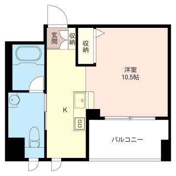 リオフレンテ(ワンルーム/3階)の間取り写真