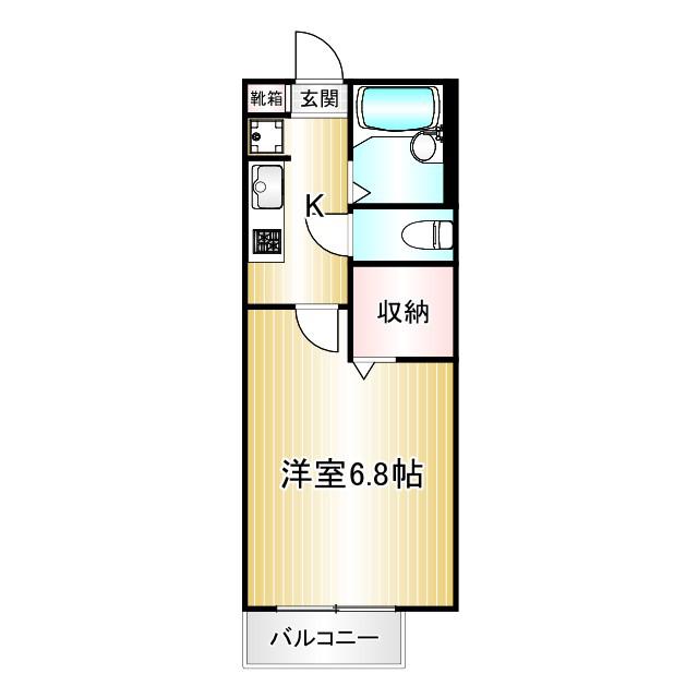 メゾン宮前(1K/1階)の間取り写真