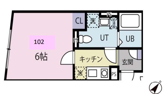 NOBLISS中野(1K/1階)の間取り写真