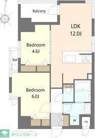 S-RESIDENCE高岳CLARITY(2LDK/14階)の間取り写真