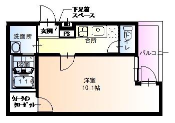 フジパレス高井田西I番館(1K/1階)の間取り写真