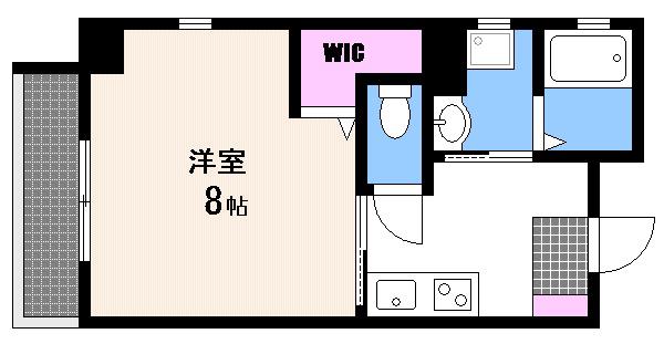 D.SIEL楽々園(1K/10階)の間取り写真