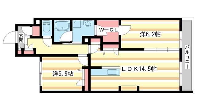 DRAGOI(2LDK/2階)の間取り写真