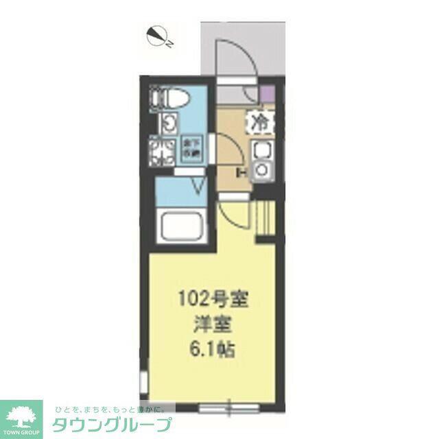 ネスト大倉山(1K/1階)の間取り写真