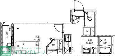KEIAI RESIDENCE 北野(1K/2階)の間取り写真