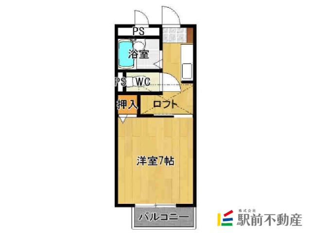 ドミールNABESHIMA(1K/1階)の間取り写真