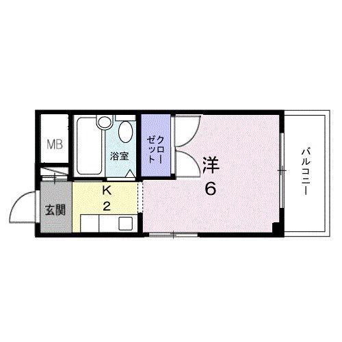 プチメゾン滝谷(ワンルーム/3階)の間取り写真