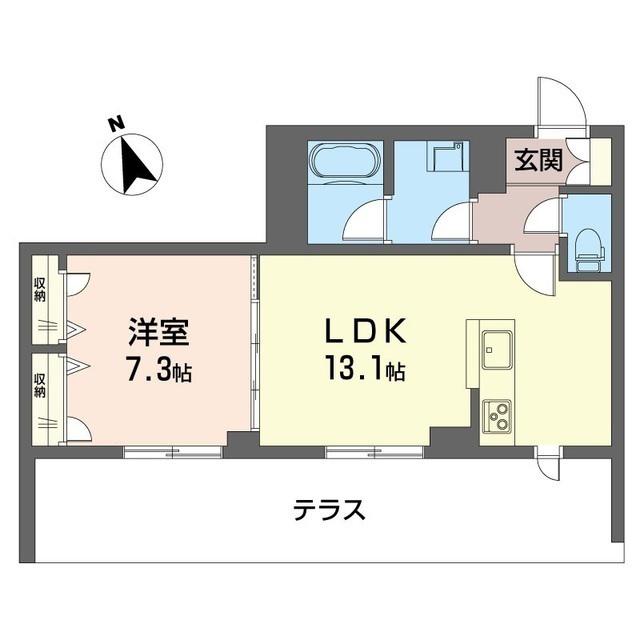 メゾン プルミエール(1LDK/1階)の間取り写真