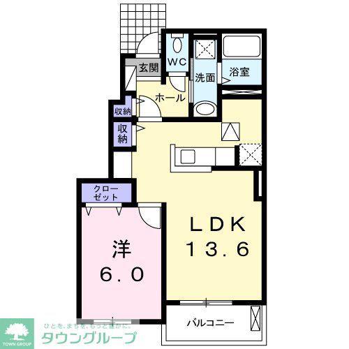 ノイ レジデンスI(1LDK/1階)の間取り写真