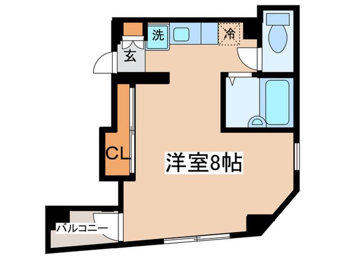 エミールピア(ワンルーム/2階)の間取り写真