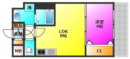 AMONT光成アモントコウセイ(1LDK/5階)の間取り写真