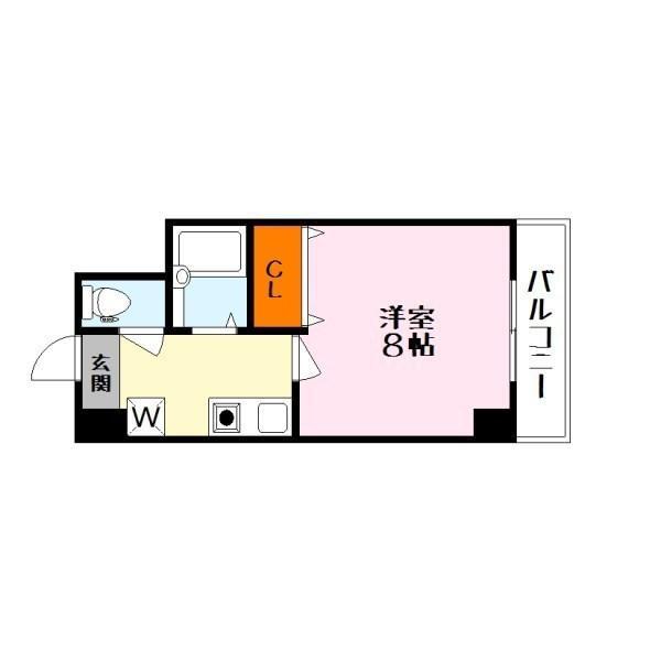 グッドライフ南草津(1K/10階)の間取り写真