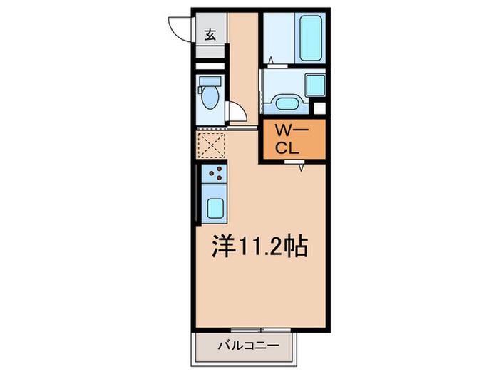 GRAND D-ROOM京町(ワンルーム/2階)の間取り写真