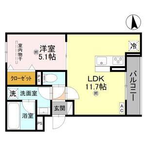 WEALTH JOTO II(1LDK/2階)の間取り写真