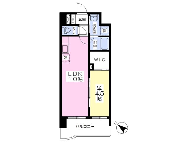 パルデンス・エコノ7(1LDK/4階)の間取り写真