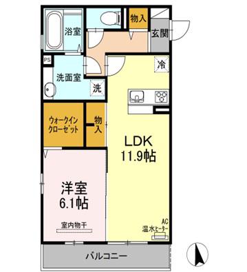 セジュールゼロファースト(1LDK/3階)の間取り写真
