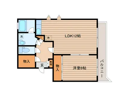 第8銅谷ビル(1LDK/1階)の間取り写真