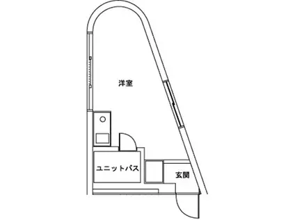 物部1Kハイツ(ワンルーム/3階)の間取り写真