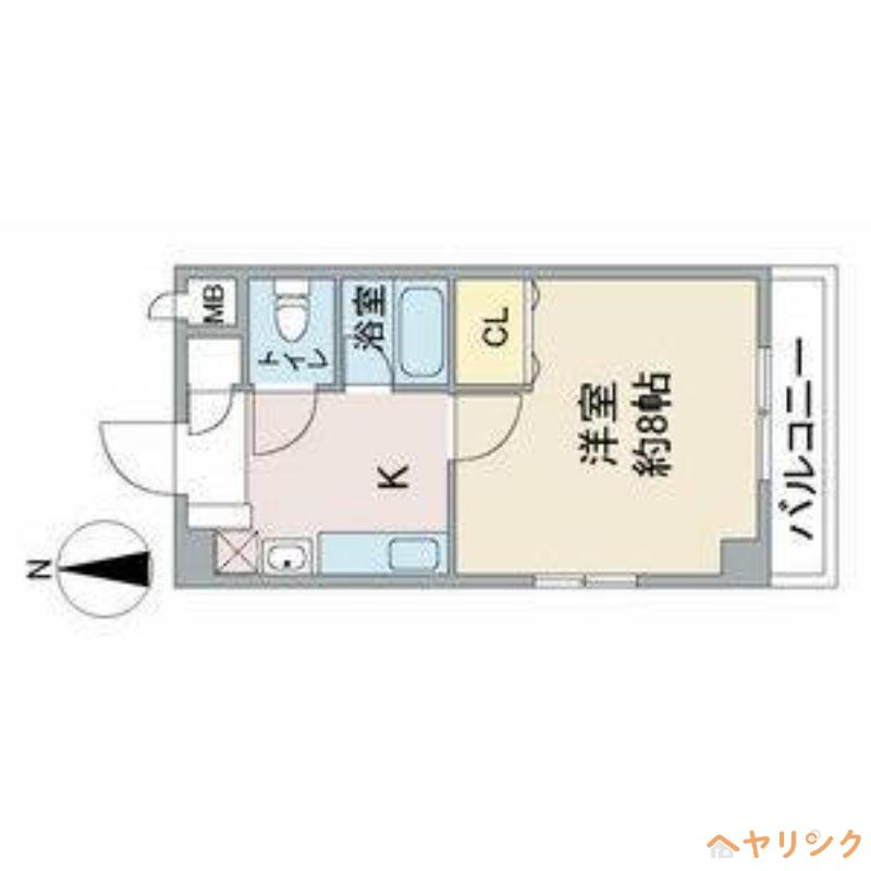 レージュ ウエスト(1K/1階)の間取り写真