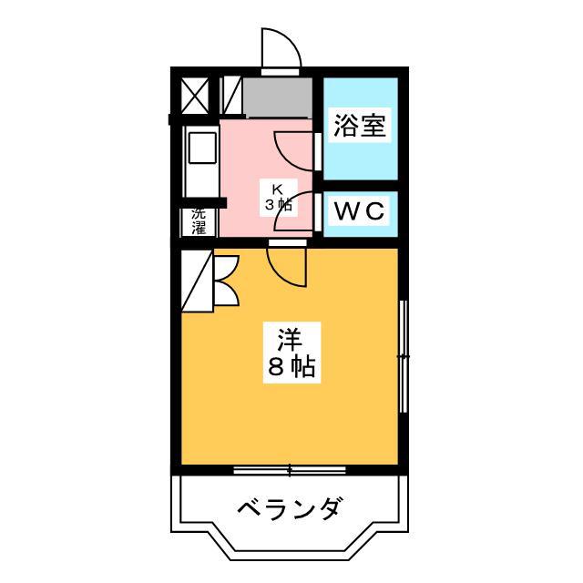 エステートエンゼル(1K/2階)の間取り写真
