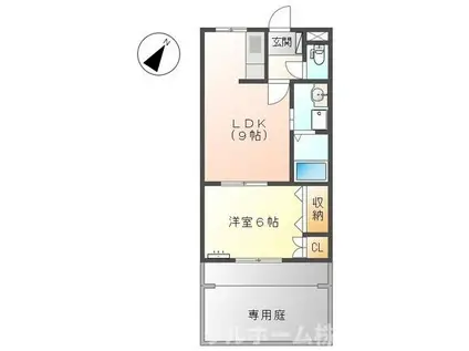 アルカサールミオ(1LDK/1階)の間取り写真