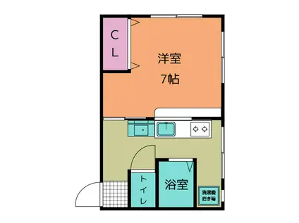 坂井ビル(1K/2階)の間取り写真