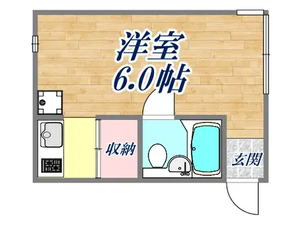 FLATS塚口(ワンルーム/2階)の間取り写真