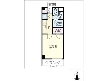 ENAMユーアイ(1K/3階)の間取り写真