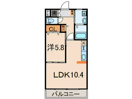 エクサーブ東原(1LDK/1階)の間取り写真