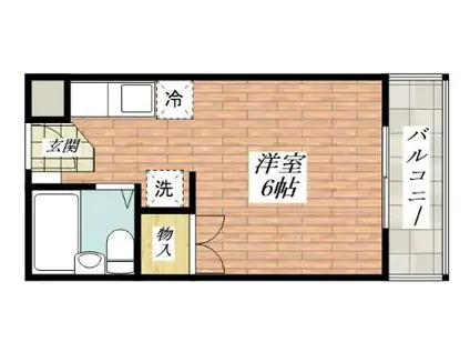 カサベルデ(1K/3階)の間取り写真