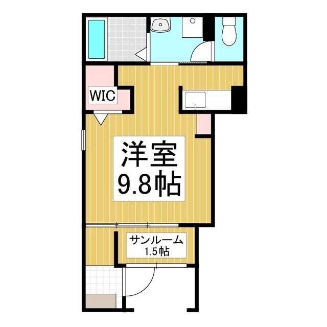 ポルトフィーノ AY(ワンルーム/1階)の間取り写真