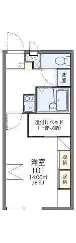 レオパレスエトワール(1K/1階)の間取り写真