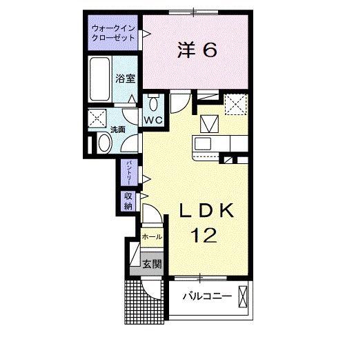 セレーナ(1LDK/1階)の間取り写真