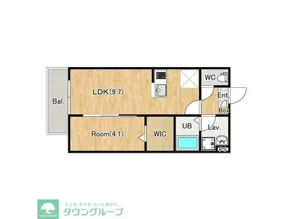 ジーメゾン春日部小渕(1LDK/2階)の間取り写真